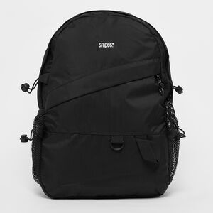 Woven Label Basic Logo Multi Pocket Backpack