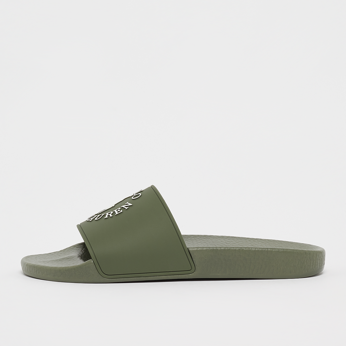 polo ralph lauren pool slide, sandales, chaussures, sage green/white, taille: 42, tailles disponibles:42,44,45,46