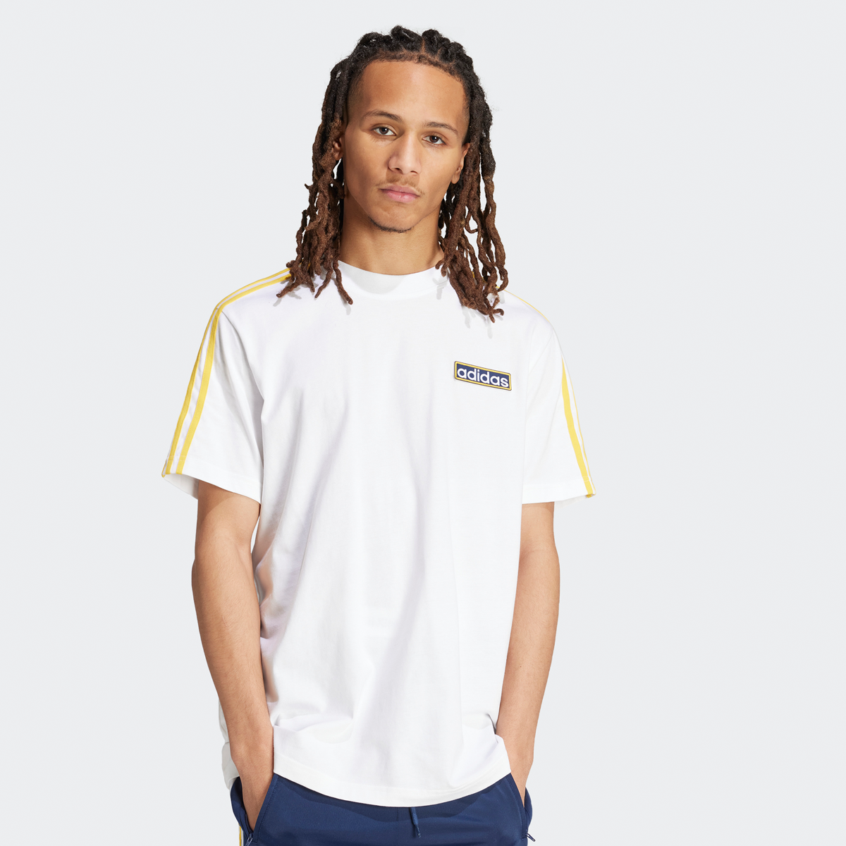 T-Shirt adicolor Adibreak, adidas Originals, Apparel, white/bold gold, taille: S