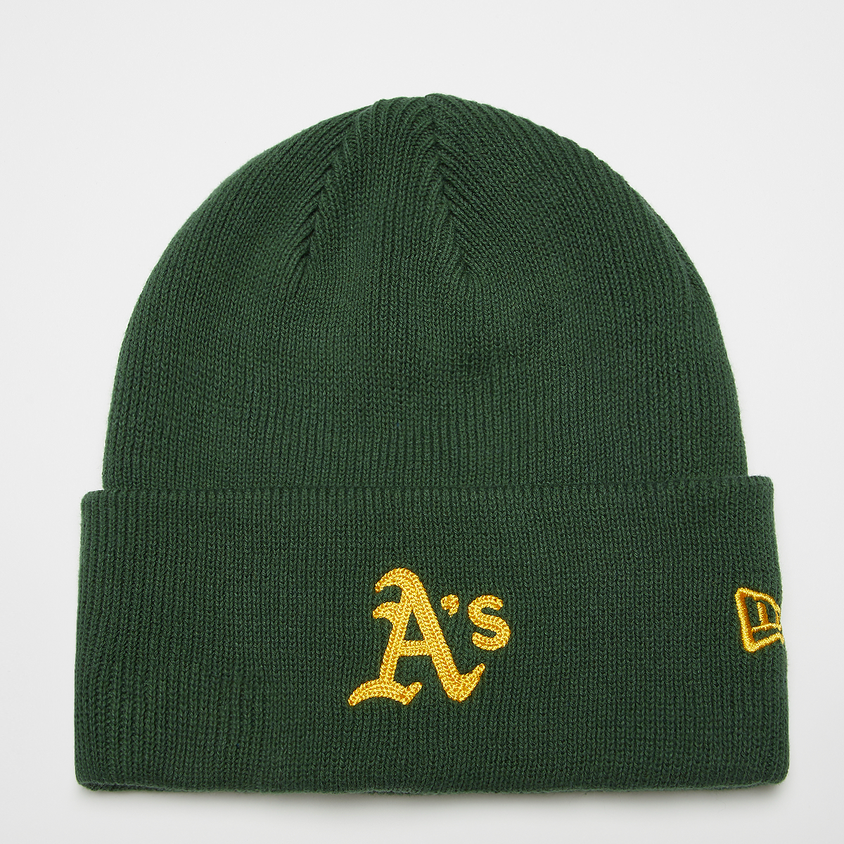 new era beanie raised from concrete mlb oakland athletics, bonnets, accessoires, dk grn/gld, taille: one size, tailles disponibles:one size