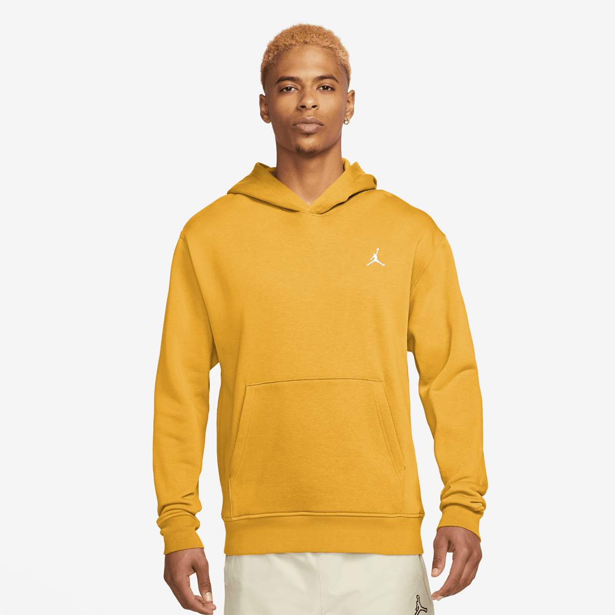 Essentials Fleece Pullover, JORDAN, Apparel, yellow ochre/white, taille: M