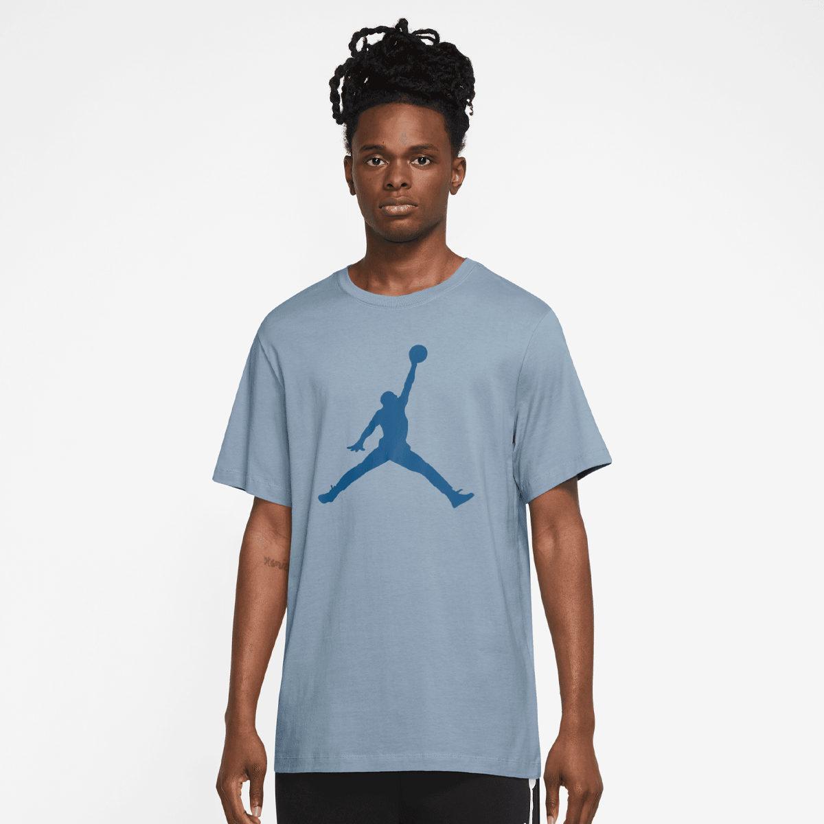 Jumpman Shortsleeve Crew Shirt, JORDAN, Apparel, blue grey/industrial blue, taille: S
