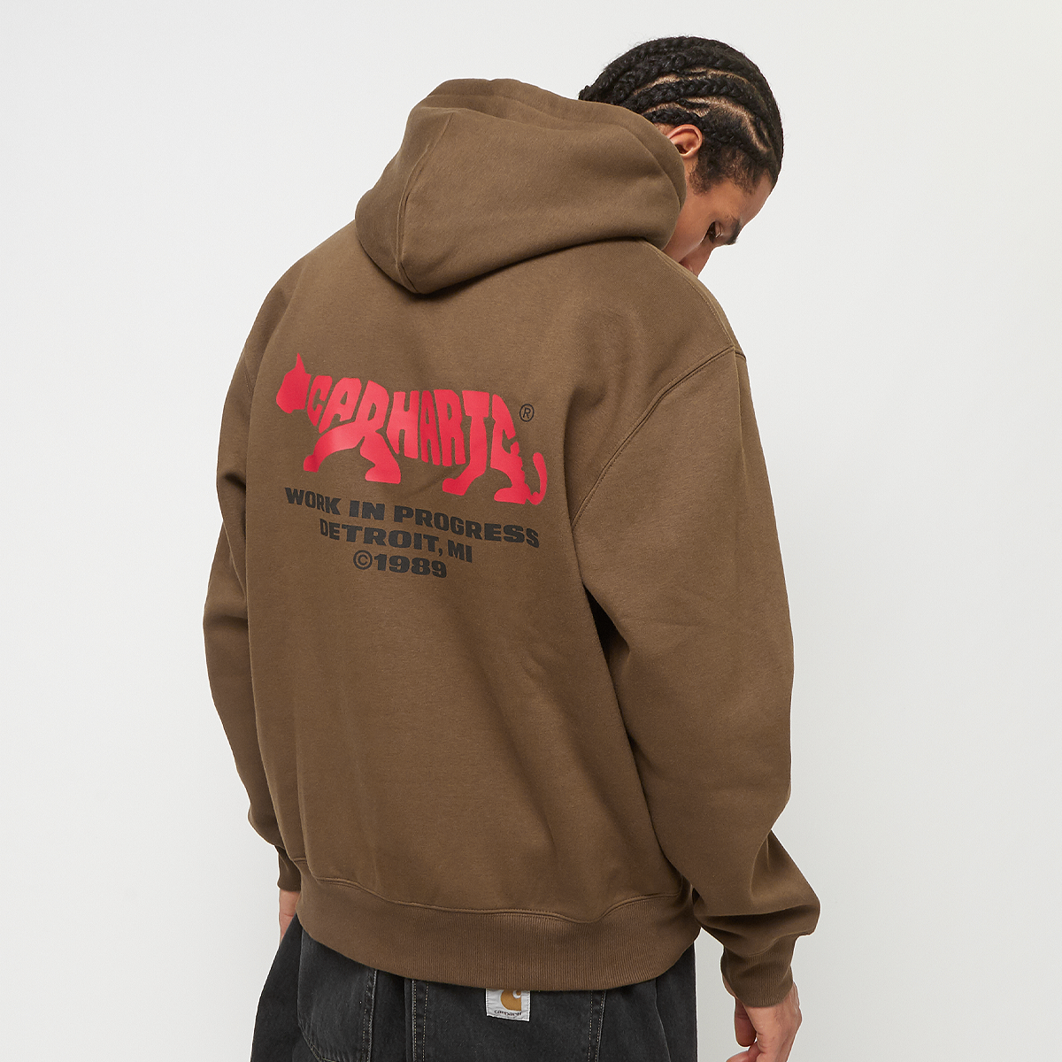 Hooded Rocky Script Sweatshirt, Carhartt WIP, Apparel, lumber, taille: S
