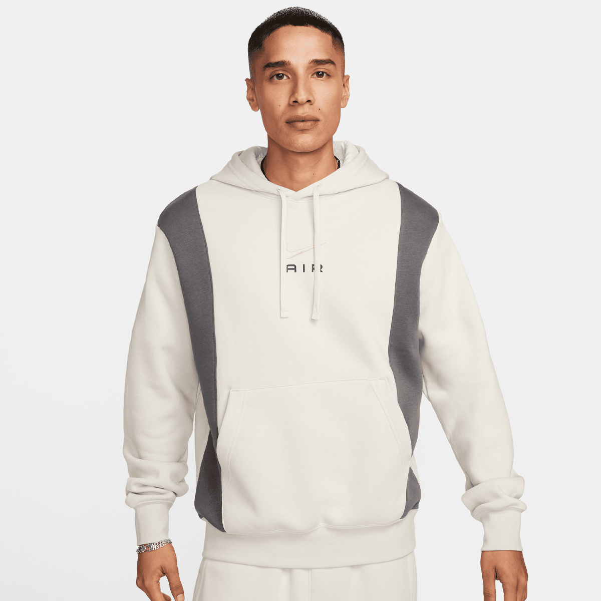 Sportswear Air Fleece Basketball Pullover Hoodie, NIKE, Apparel, lt orewood brn/iron grey, taille: S