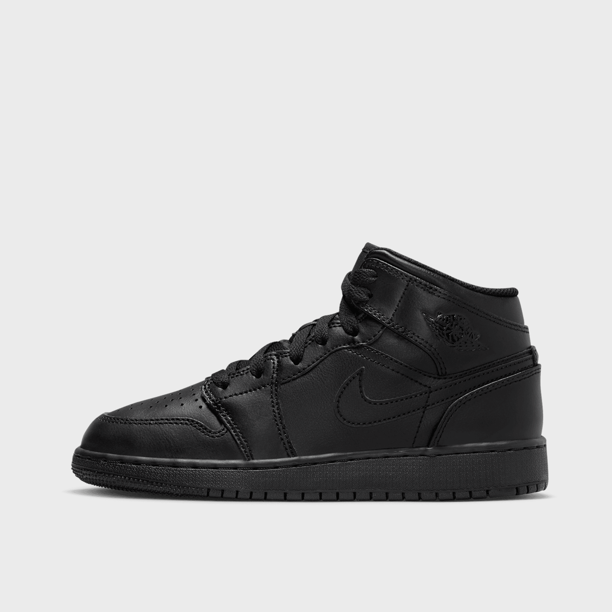 Air Jordan 1 Mid (GS), JORDAN, Footwear, black/black/black, taille: 38