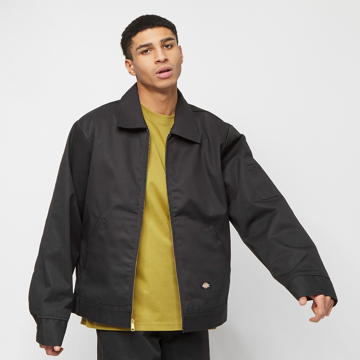 dickies lined eisenhower jacket rec, bombers, vêtements, black, taille: l, tailles disponibles: