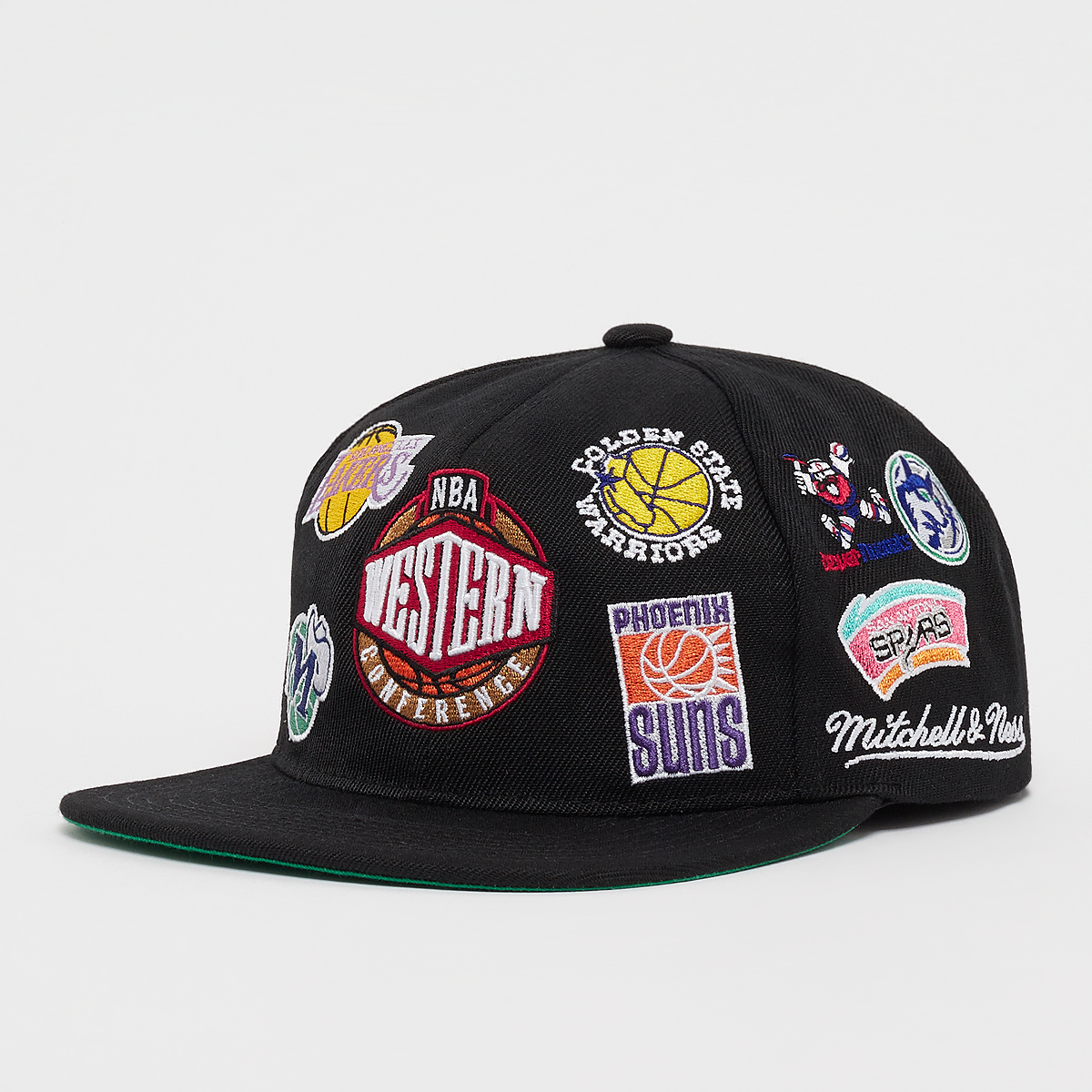 mitchell & ness all over conference deadstock hwc nba west, casquettes snapback, accessoires, black, taille: one size, tailles disponibles:one size