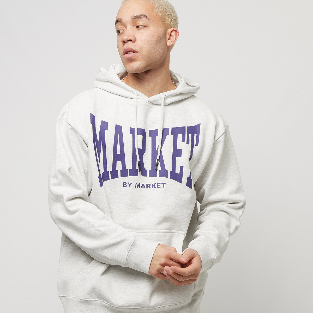 market persistant logo hoodie, sweats à capuche, vêtements, ash gray, taille: m, tailles disponibles:m