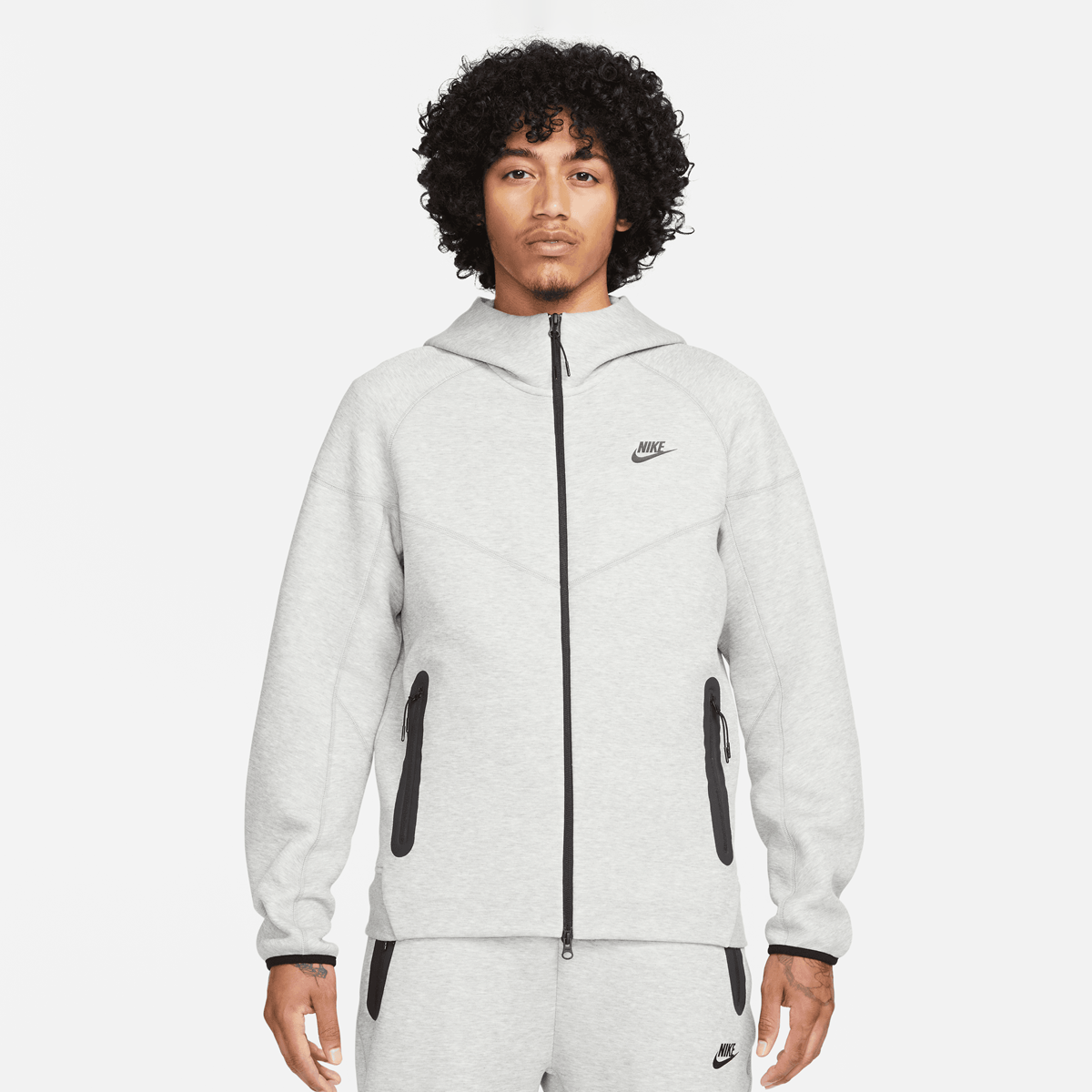 Sportswear Tech Fleece Windrunner Full-Zip Hoodie, NIKE, Apparel, dk grey heather/black, taille: S