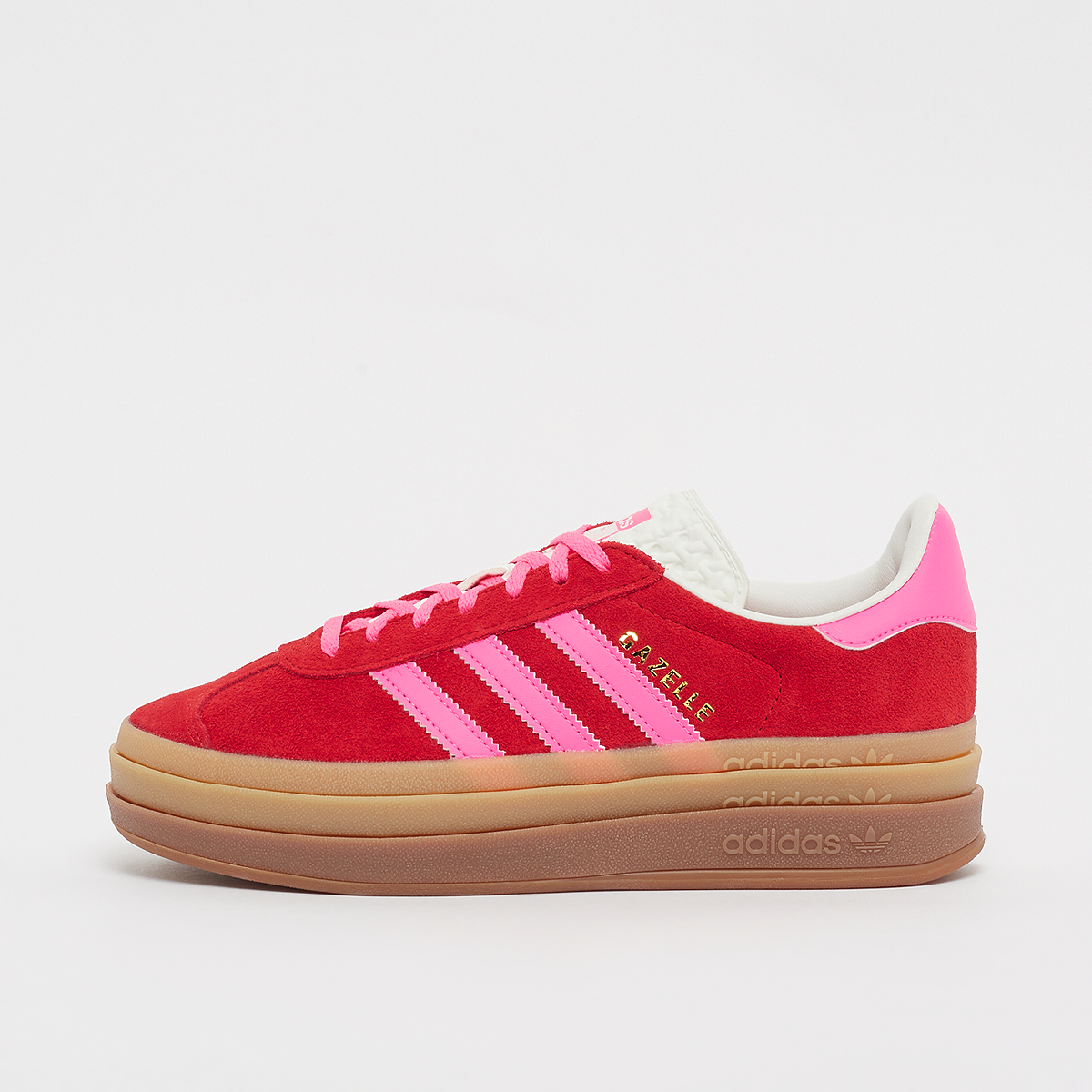 Sneaker Gazelle Bold W, adidas Originals, Footwear, collegiate red/lucid pink/core white, taille: 36 2/3