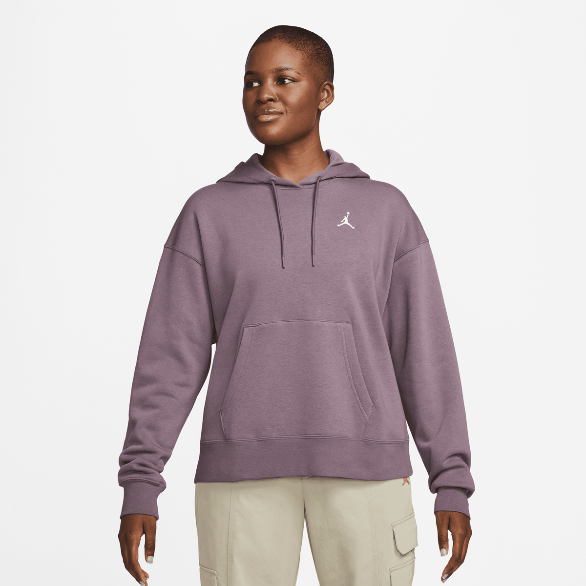 jordan brooklyn fleece hoodie, sweats à capuche, femme, sky j mauve, taille: m, tailles disponibles:xs,s,m,l