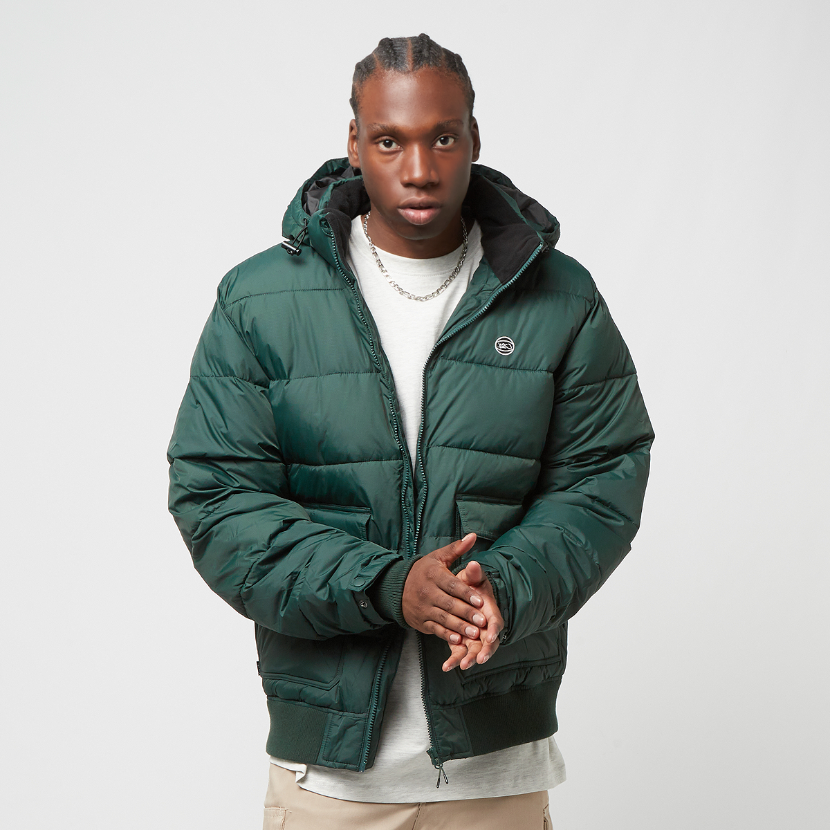 k1x hooded eco down jacket, doudounes, vêtements, darkest spruce, taille: xs, tailles disponibles:s,m,l,xl,xs,xxl