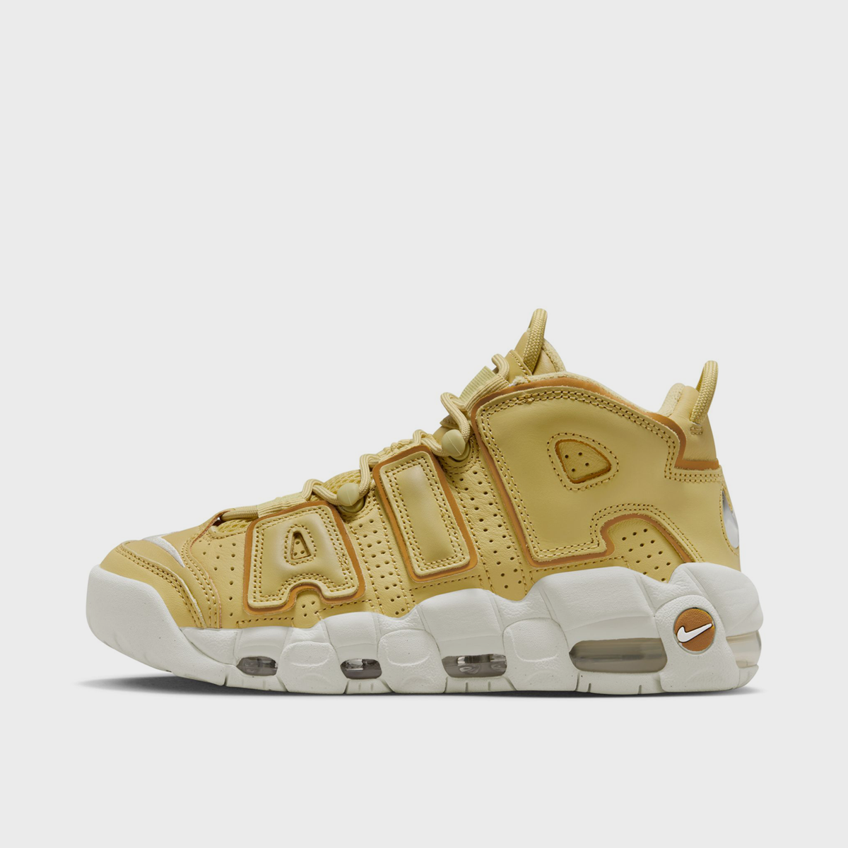 WMNS Air More Uptempo, NIKE, Footwear, buff gold/bronzine/sail, taille: 37.5