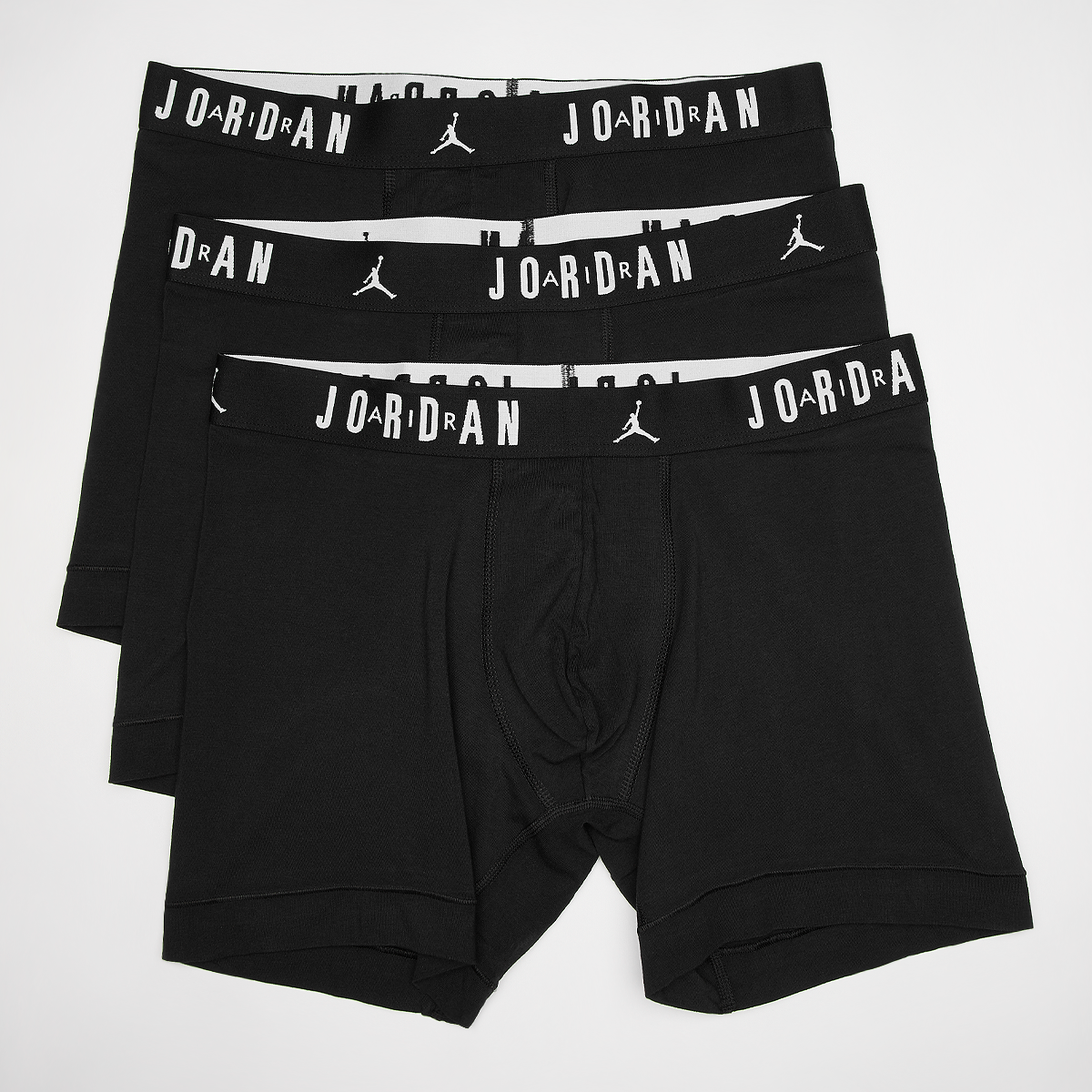 flight cotton core boxer brief (3 pack), jordan, apparel, black, taille: s